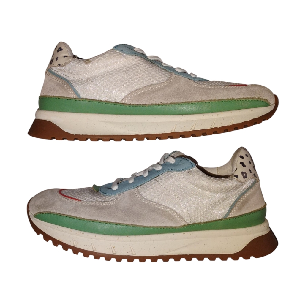 Madewell Kickoff Trainer Sneakers in Recycled Mesh and Leather Women's Size 7.5 - Picture 2 of 7